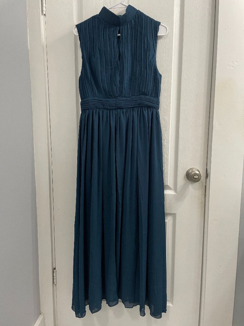 NWT DARK BLUE GREEN TEAL FORMAL CHIFFON